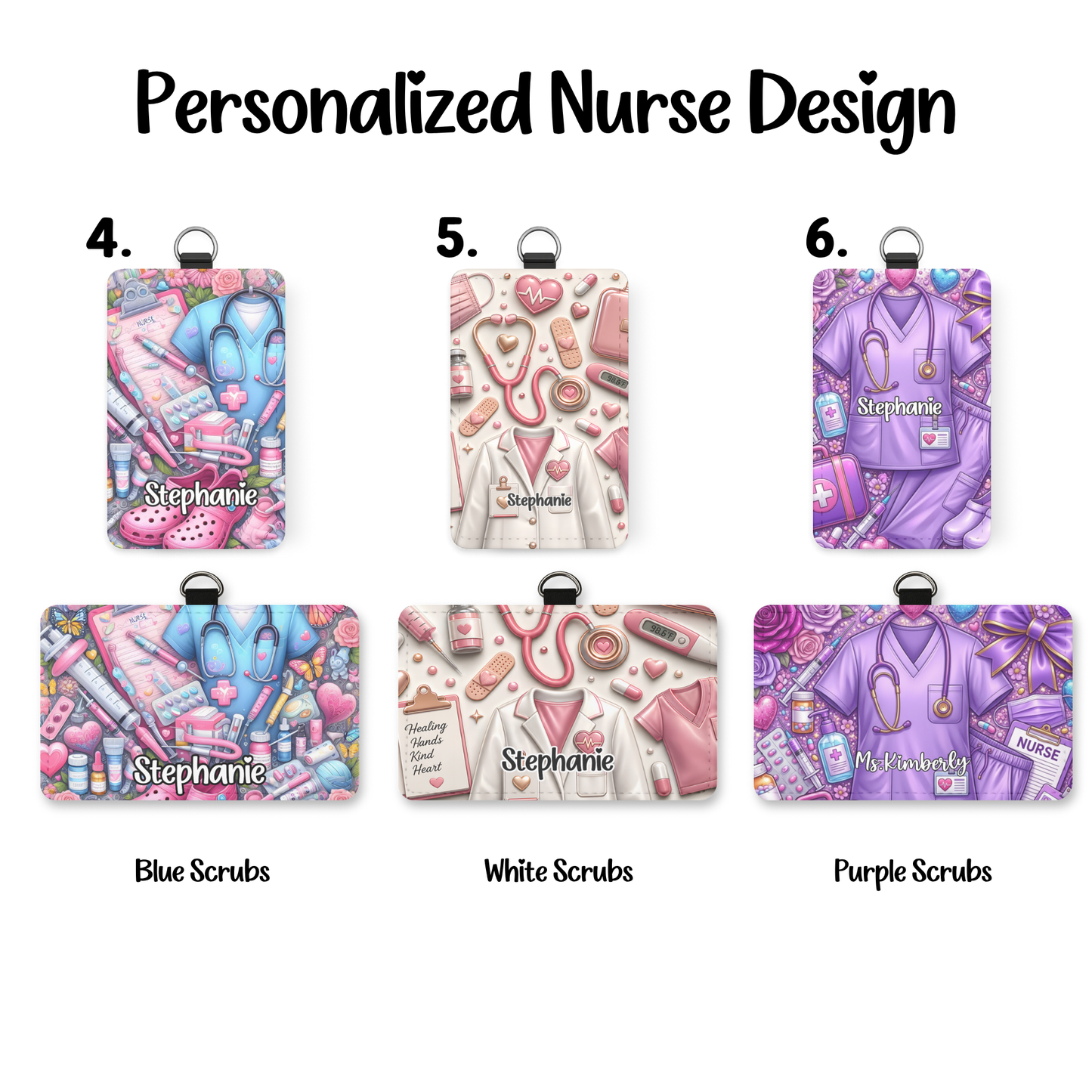 Personalized Nurse Badge Holder | Custom ID Badge Holder for Nurses & Healthcare Workers