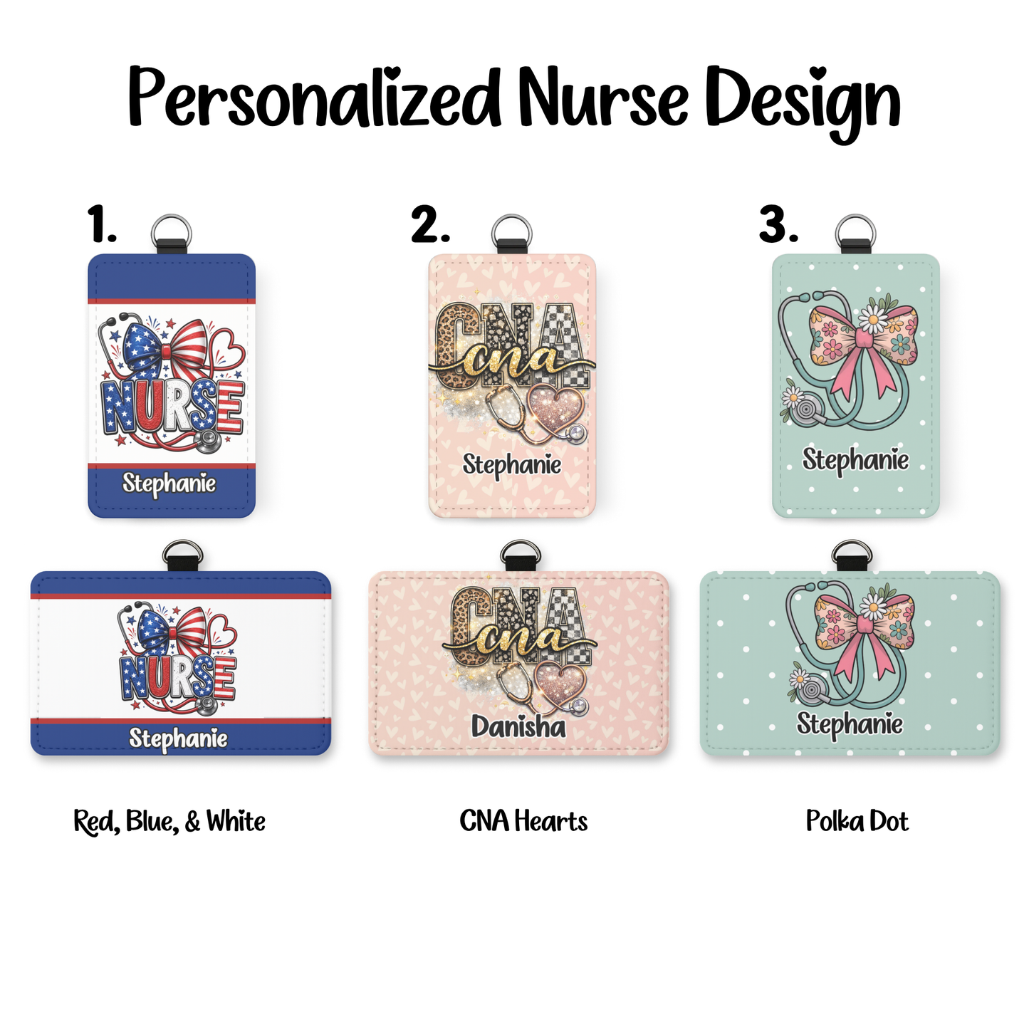 Personalized Nurse Badge Holder | Custom ID Badge Holder for Nurses & Healthcare Workers