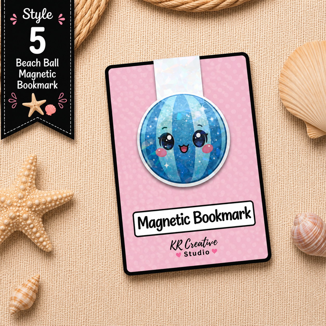 Beach Magnetic Bookmarks | Handmade Bookmark Set | Book Lover Gift | Beach & Tropical Reading Accessories