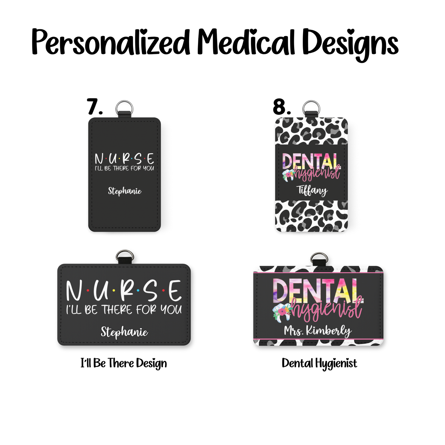 Personalized Nurse Badge Holder | Custom ID Badge Holder for Nurses & Healthcare Workers