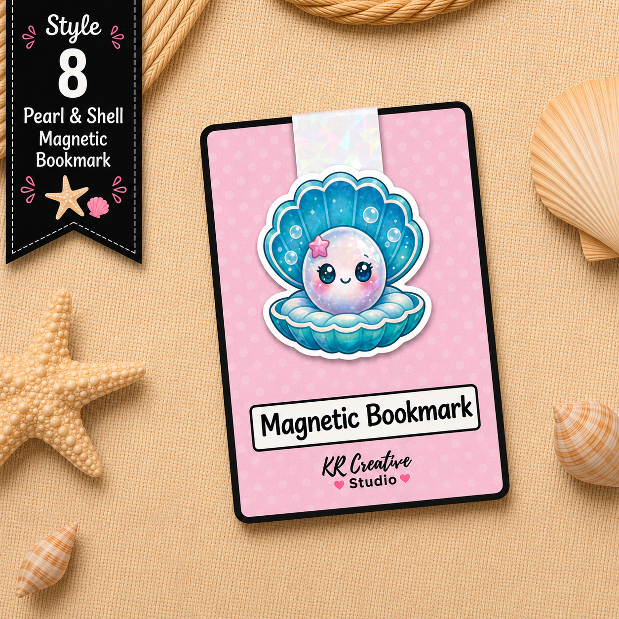 Beach Magnetic Bookmarks | Handmade Bookmark Set | Book Lover Gift | Beach & Tropical Reading Accessories