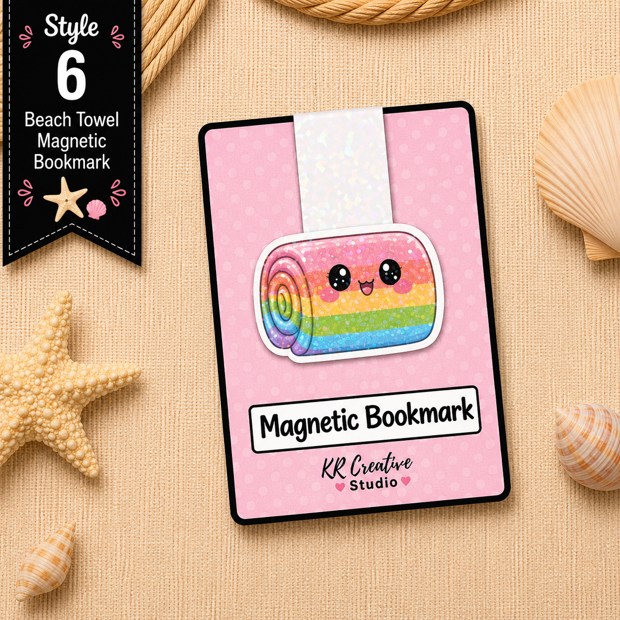 Beach Magnetic Bookmarks | Handmade Bookmark Set | Book Lover Gift | Beach & Tropical Reading Accessories
