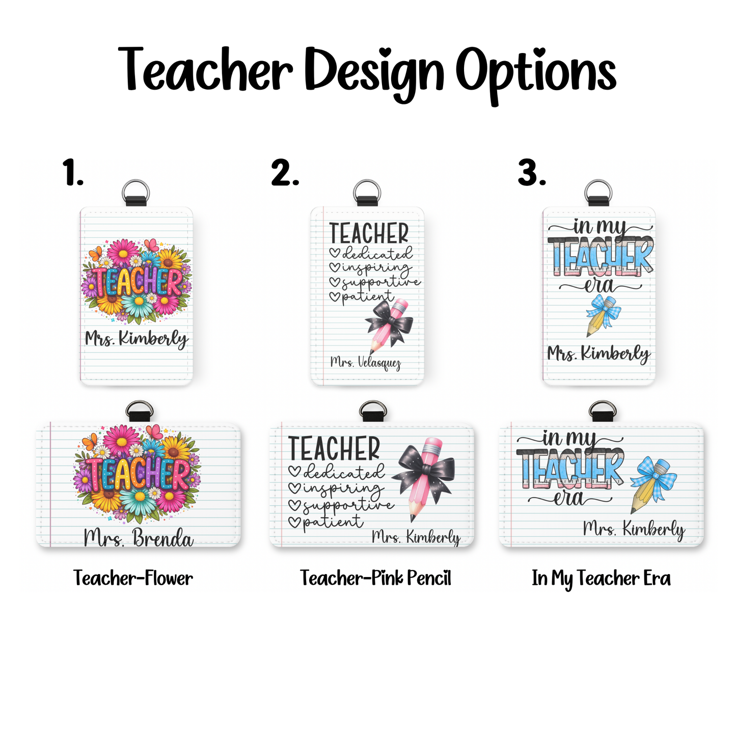 Personalized Teacher Badge Holder | Custom Teacher Badge Reel | Teacher Gift | School Staff ID Holder | Personalized Name Badge Reel