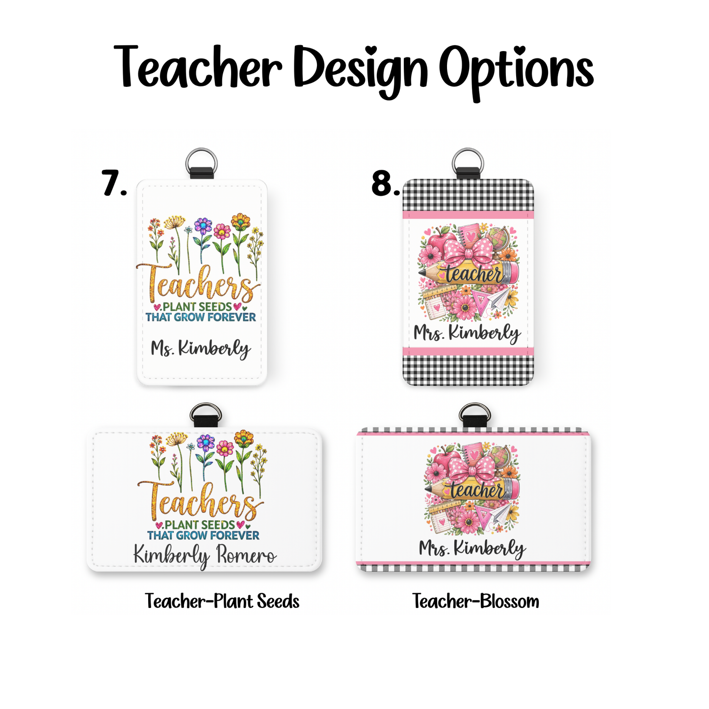 Personalized Teacher Badge Holder | Custom Teacher Badge Reel | Teacher Gift | School Staff ID Holder | Personalized Name Badge Reel