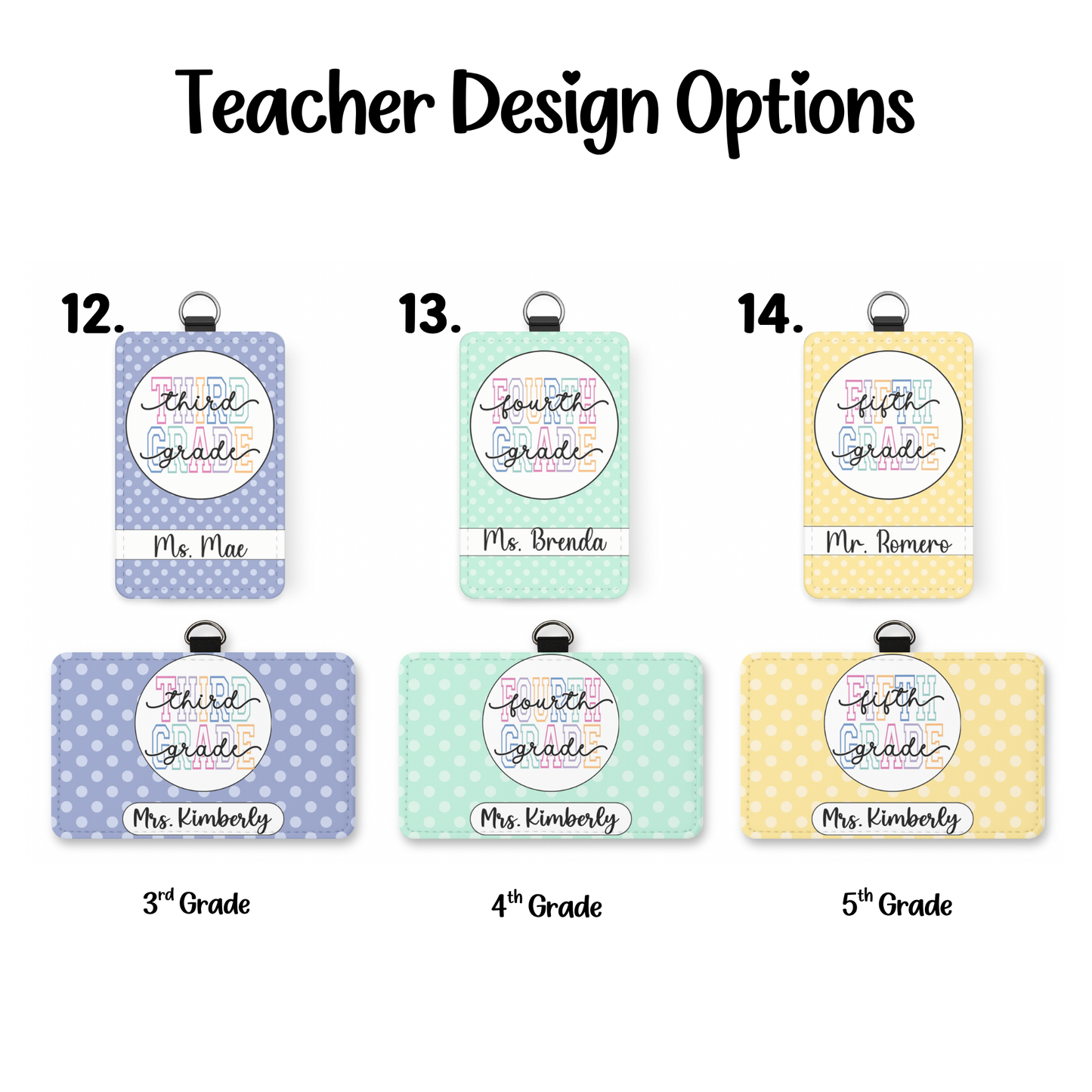 Personalized Teacher Badge Holder | Custom Teacher Badge Reel | Teacher Gift | School Staff ID Holder | Personalized Name Badge Reel