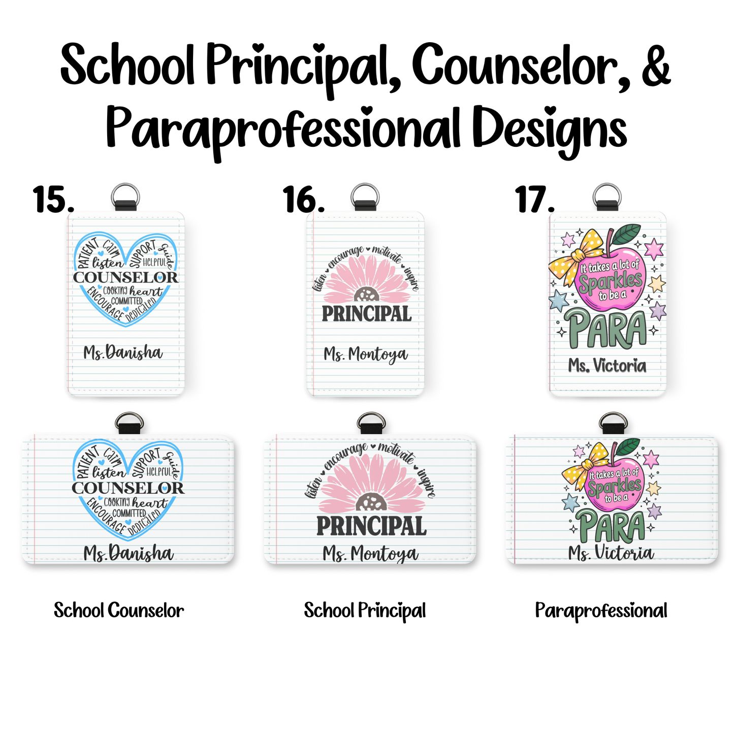 Personalized Teacher Badge Holder | Custom Teacher Badge Reel | Teacher Gift | School Staff ID Holder | Personalized Name Badge Reel