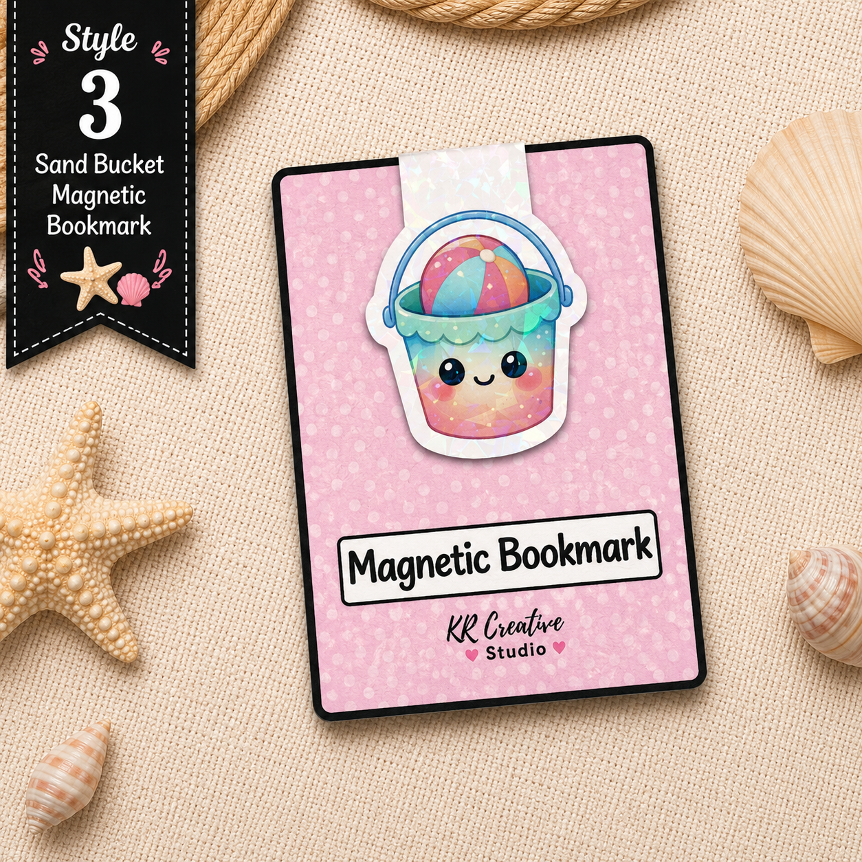 Beach Magnetic Bookmarks | Handmade Bookmark Set | Book Lover Gift | Beach & Tropical Reading Accessories