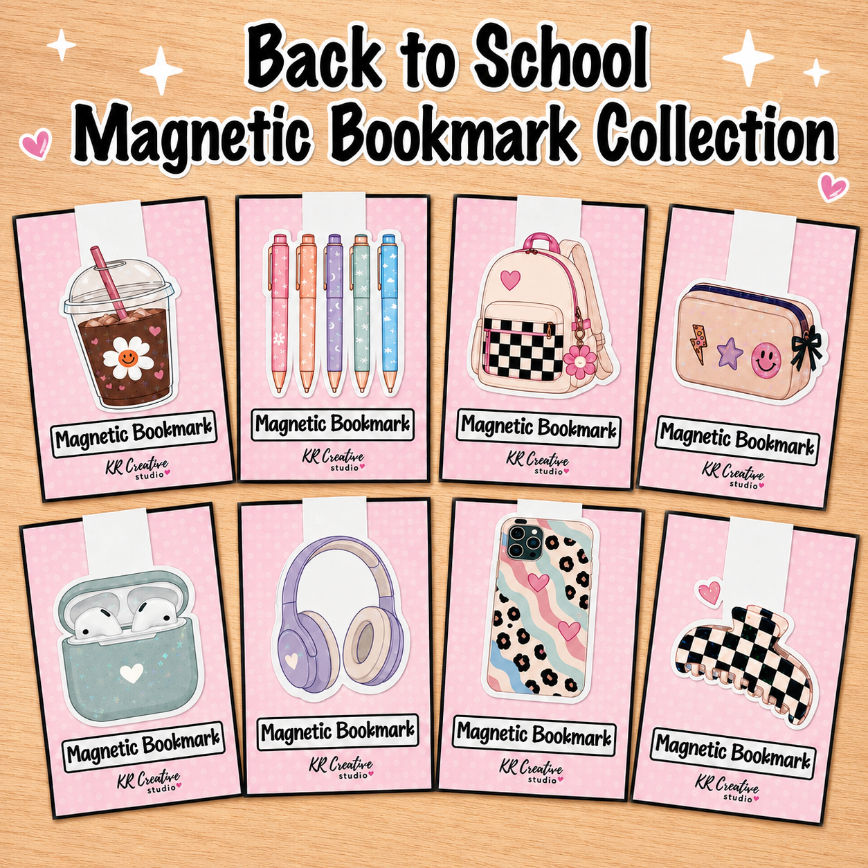 Back to School Magnetic Bookmark Collection | Cute Magnetic Bookmarks | Student Gift | Teacher Gift | Book Lover Accessory | School Supplies Bookmark Set